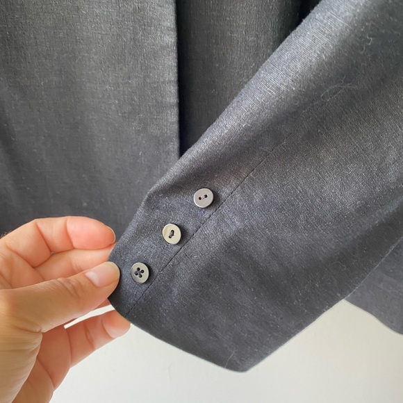 Paraphrase Linen Blend Blazer, Size 12 - Picture 9 of 13